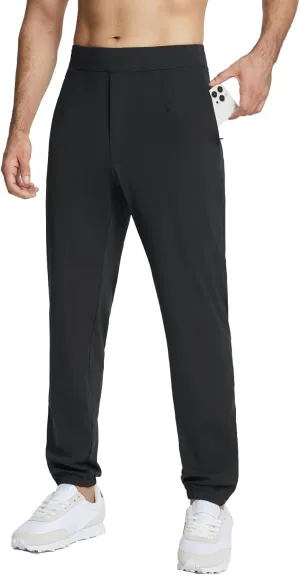 baleaf 30'' Men's Golf Joggers Pants Stretch Lightweight Workout Running Travel Track Sweatpants Quick Dry Zip Pockets