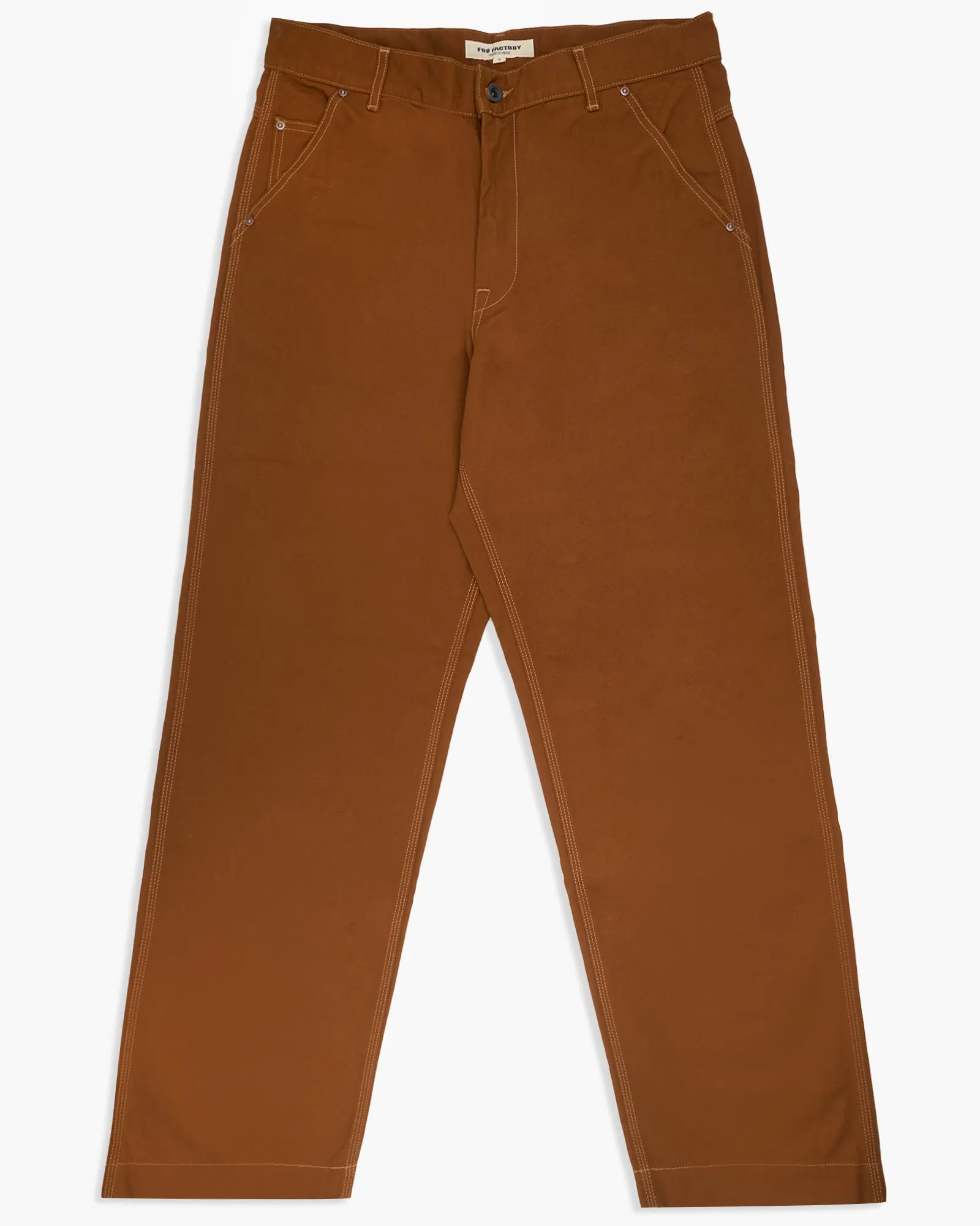 FOB Factory F0530 11oz Cotton Duck Relaxed Fit Work Pants - Brown