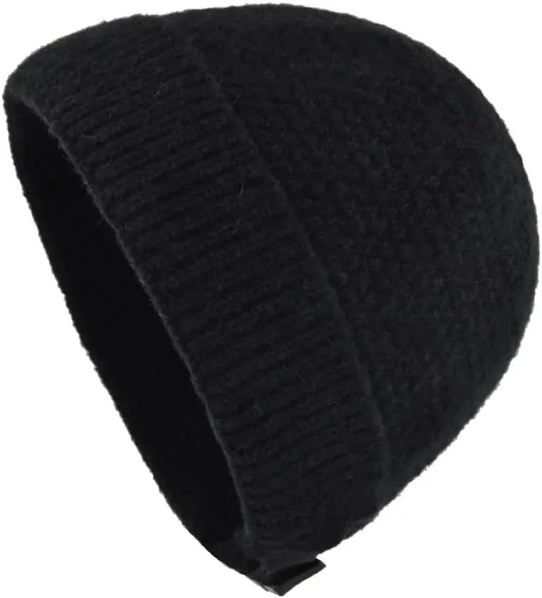 Mens Brimless Hats Adjustable Docker Cap Unisex Winter Casual Knitted Beanie Skull Caps