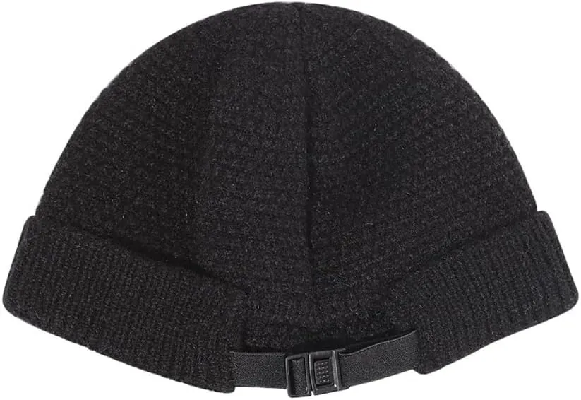 Mens Brimless Hats Adjustable Docker Cap Unisex Winter Casual Knitted Beanie Skull Caps