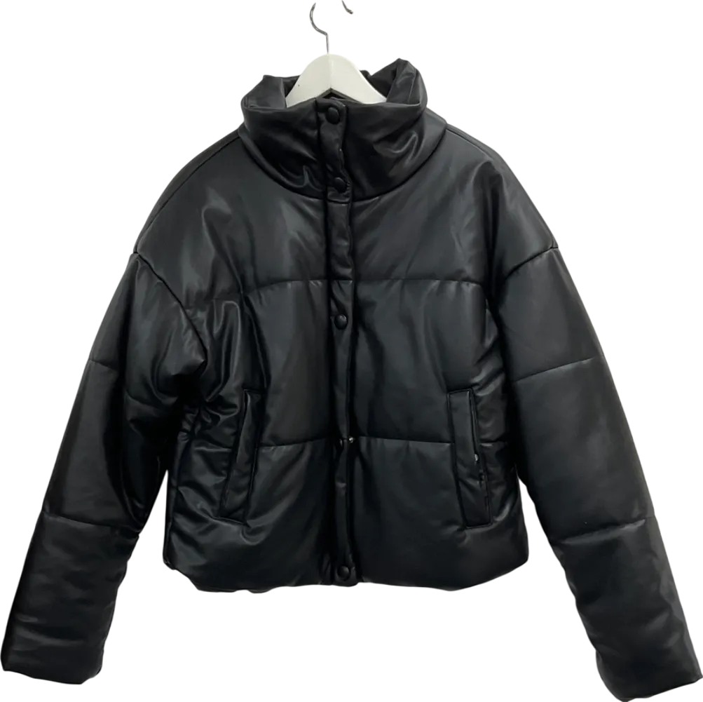 NA-KD Black Padded Jacket UK 10