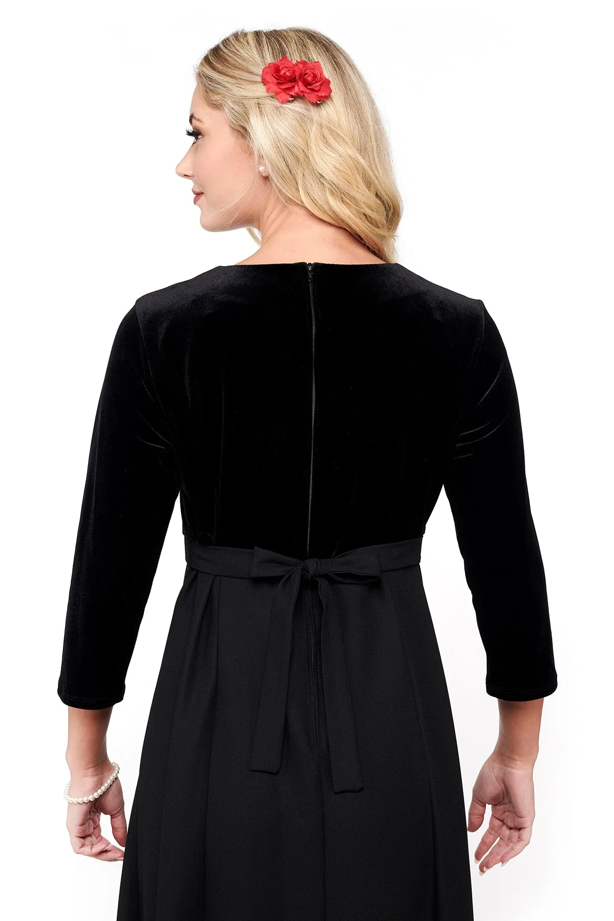 NEW! DEVYN (Style #2504) - Scoop Neck, 3/4 Sleeve, Velvet bodice Gown