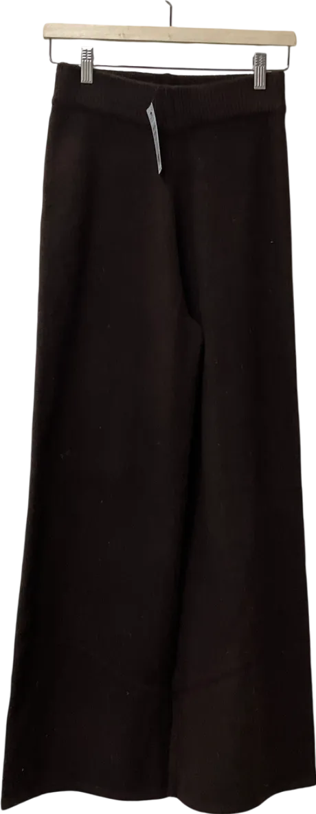 New Look Brown Textured Knitted Trousers UK S