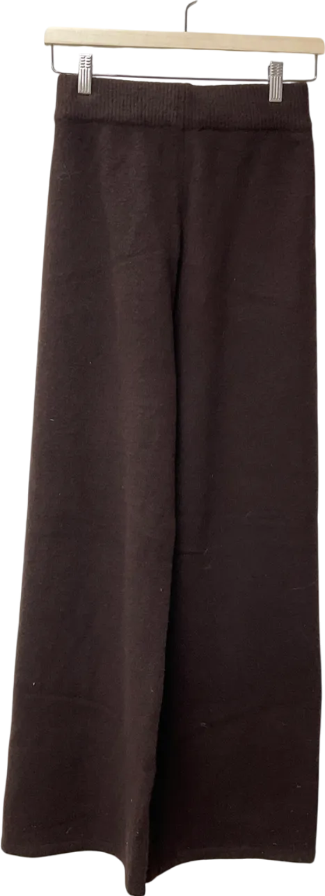 New Look Brown Textured Knitted Trousers UK S