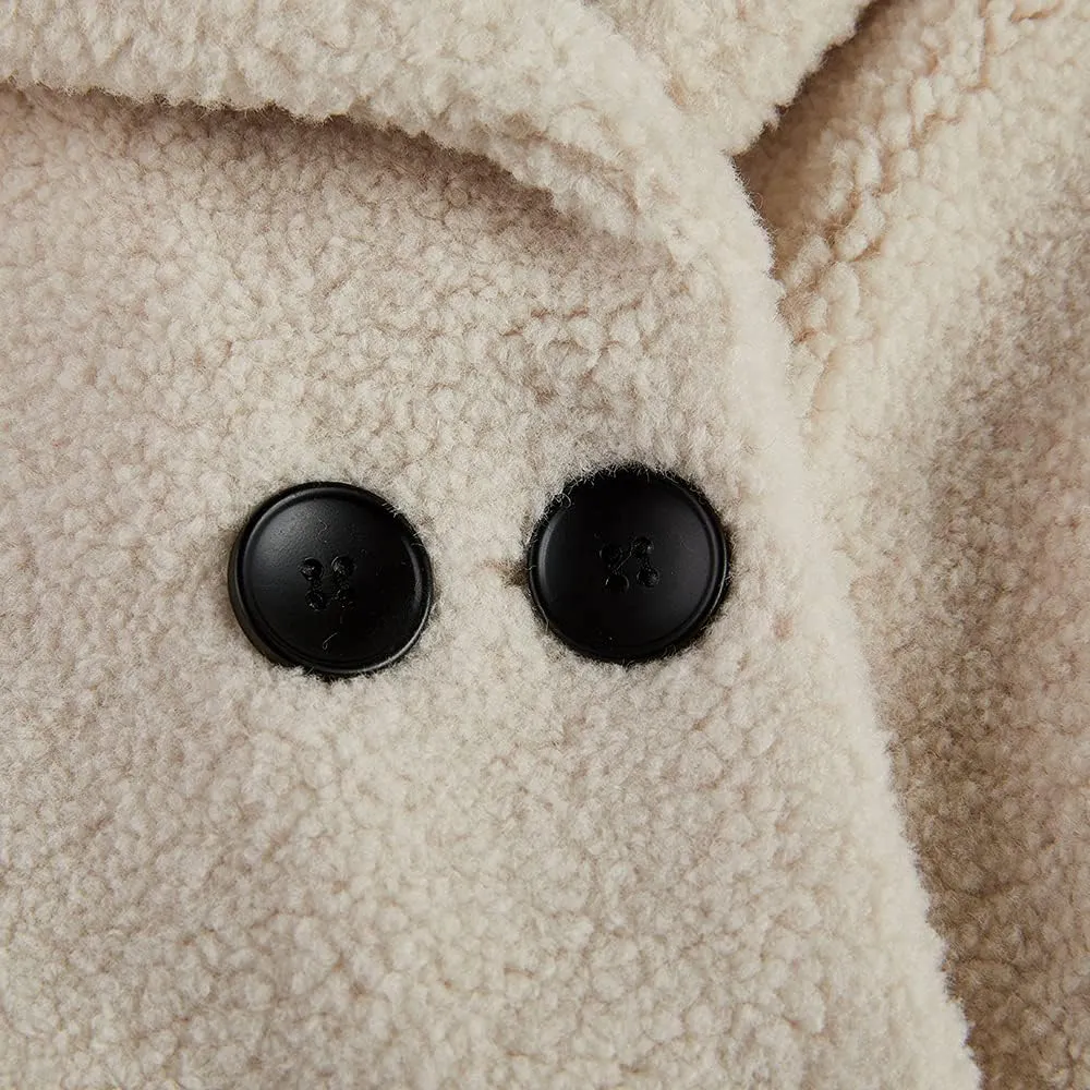 rrhss Baby Girls Faux Fur Teddy Long Coat Toddler Kids Winter Fleece Jacket Warm Outwear Clothes