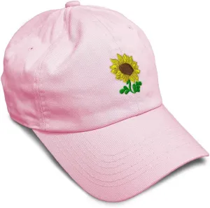 Speedy Pros Soft Baseball Cap Plants Fringe Sunflower Embroidery Flowers and Plants Cotton Dad Hats for Men & Women