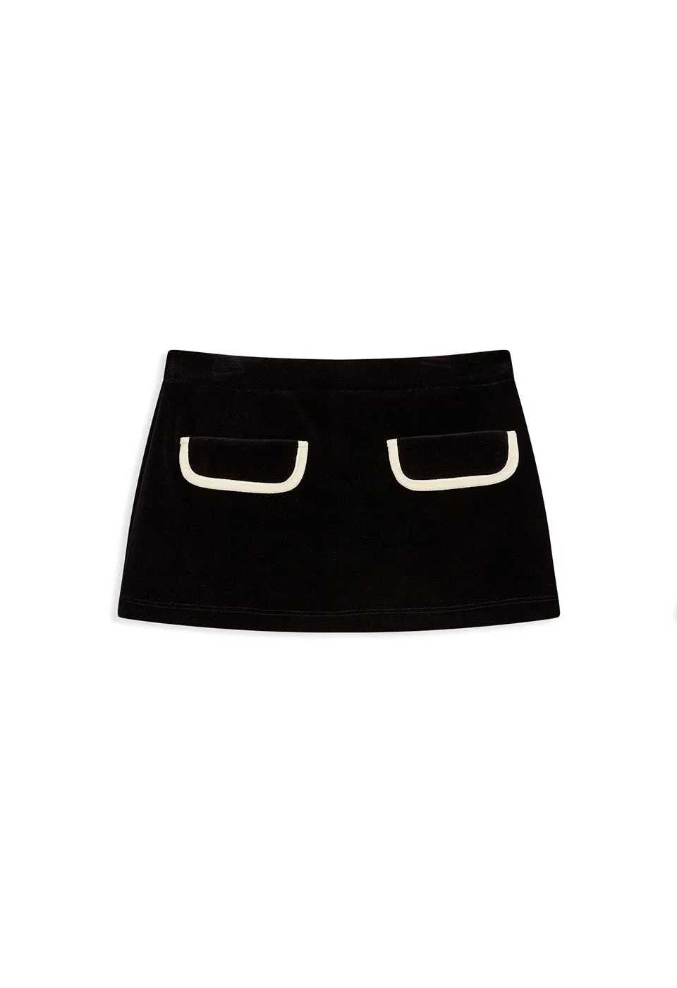 Velvet Picot Mini Skirt