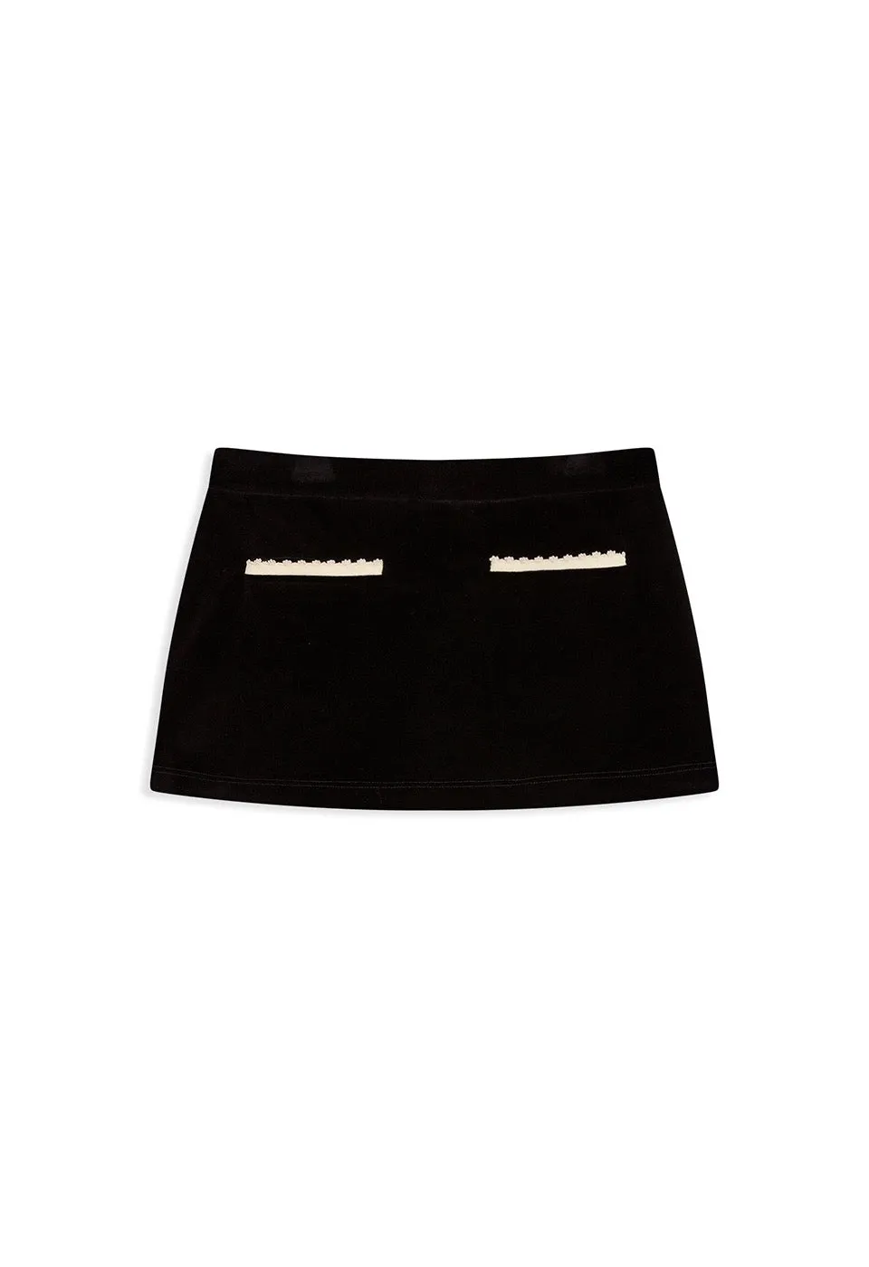 Velvet Picot Mini Skirt