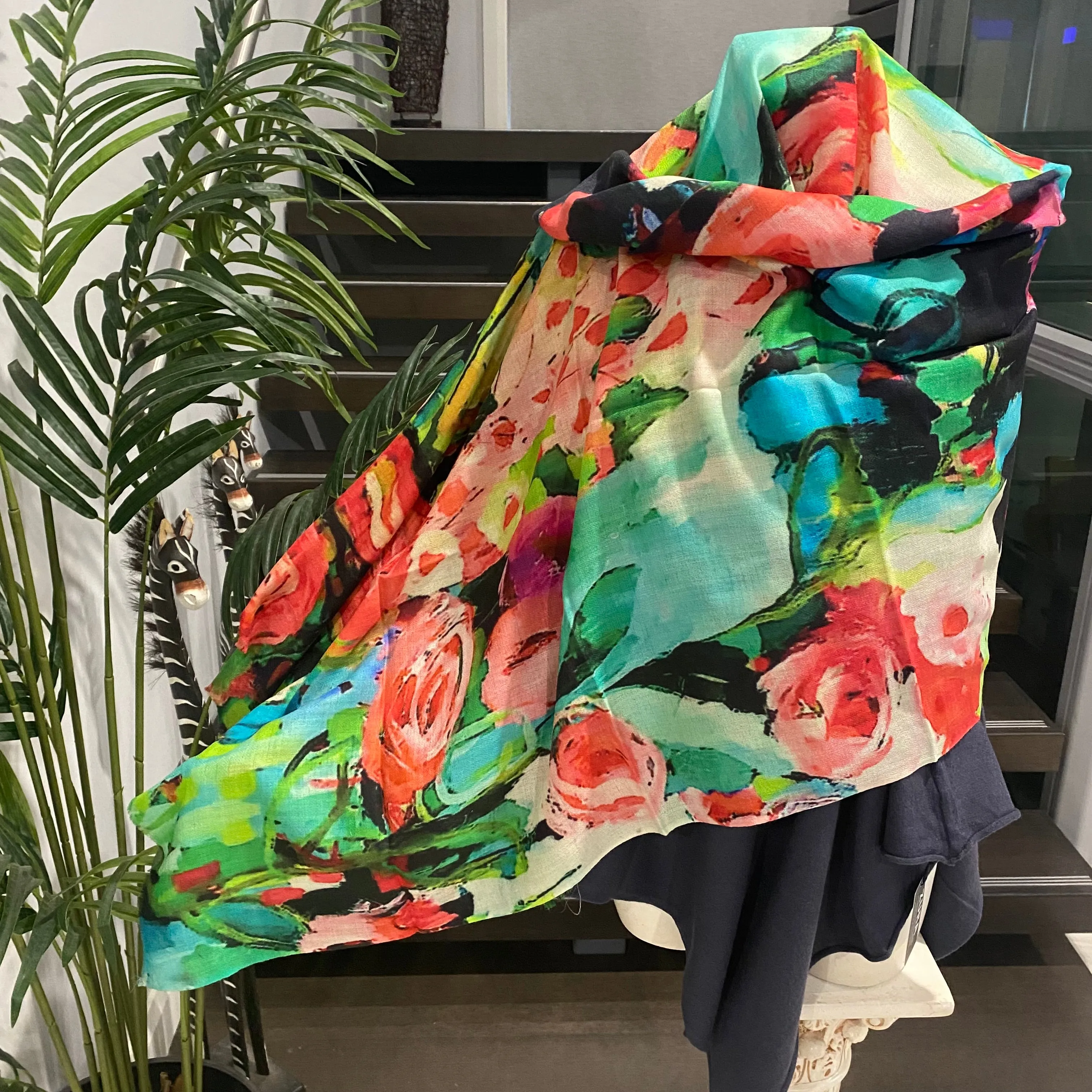 Wearable art 100% Cashmere Julian Scarf /Wrap