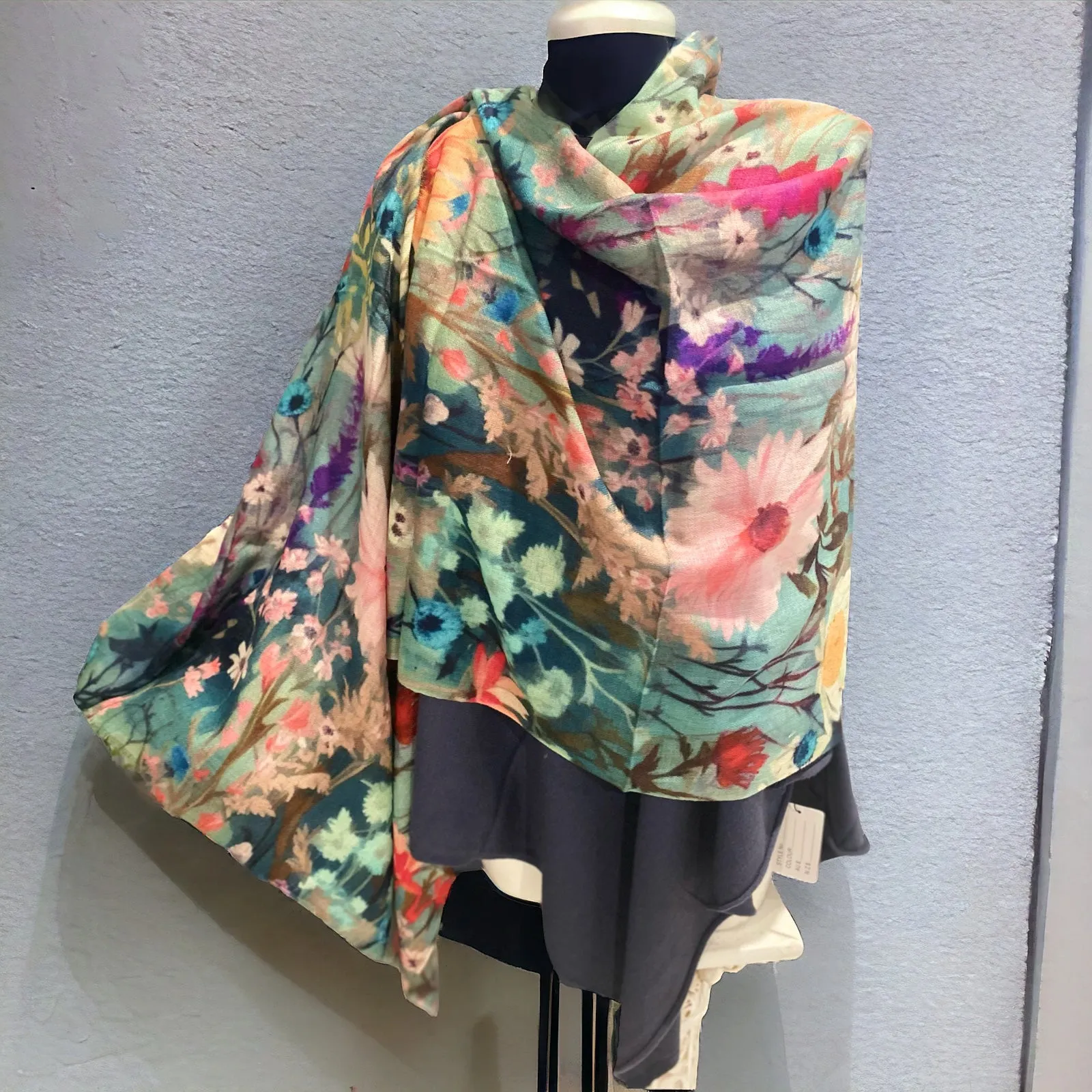 Wearable art 100% Cashmere Julian Scarf /Wrap
