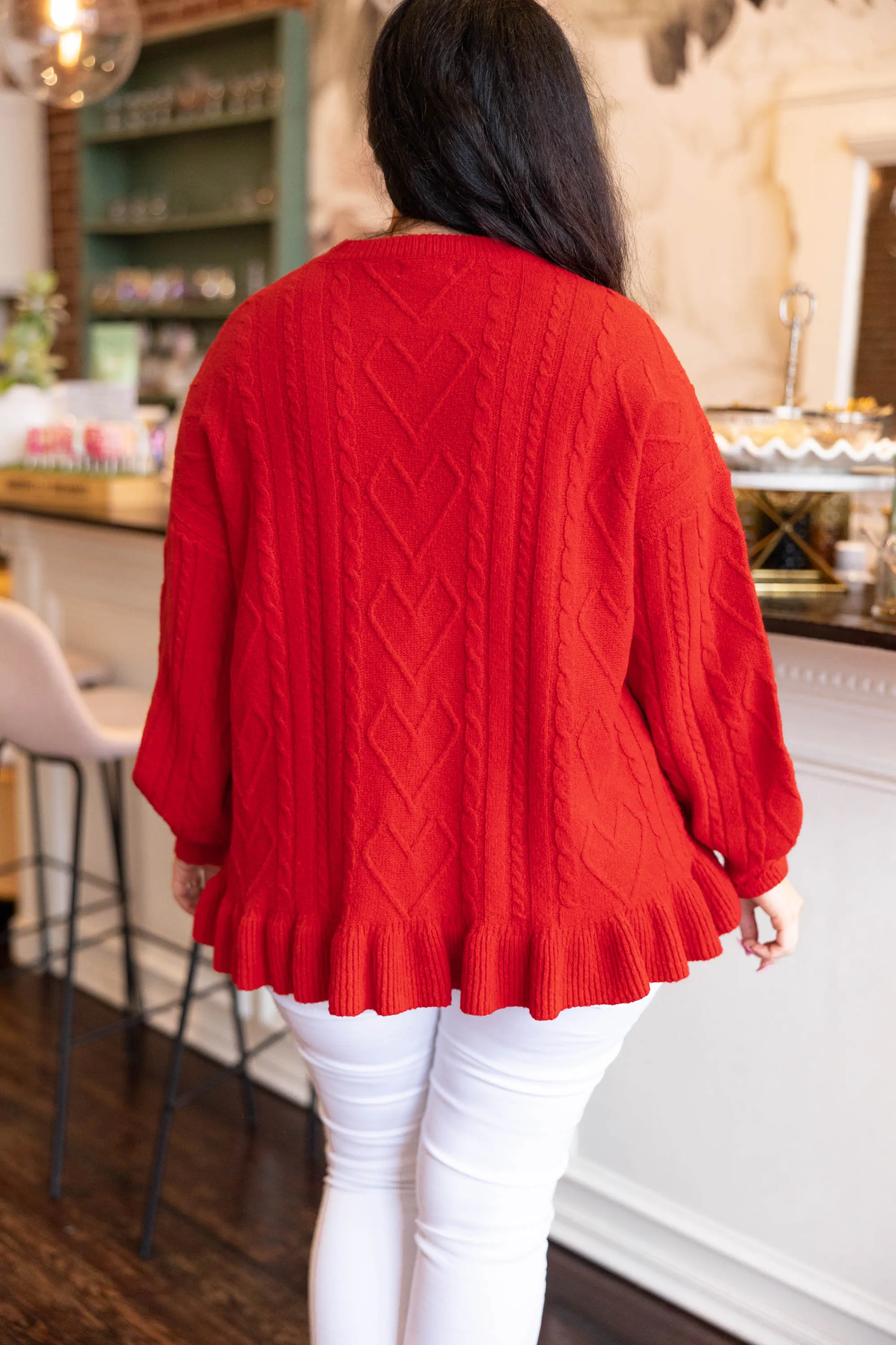What's The Story Sweater, Red