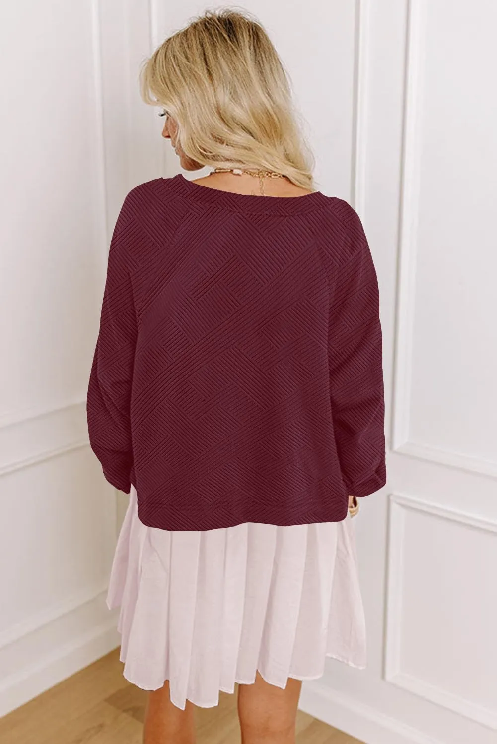 Womens Crew Neck Sweatshirt Dress 2025 Trendy Fall Long Sleeve Pullover Tops Casual Flowy Patchwork Mini Dresses